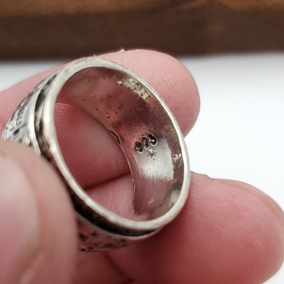 Size 6.5 925 Sterling Silver I Am Enough Dandelions Ring - Picture 5 of 8